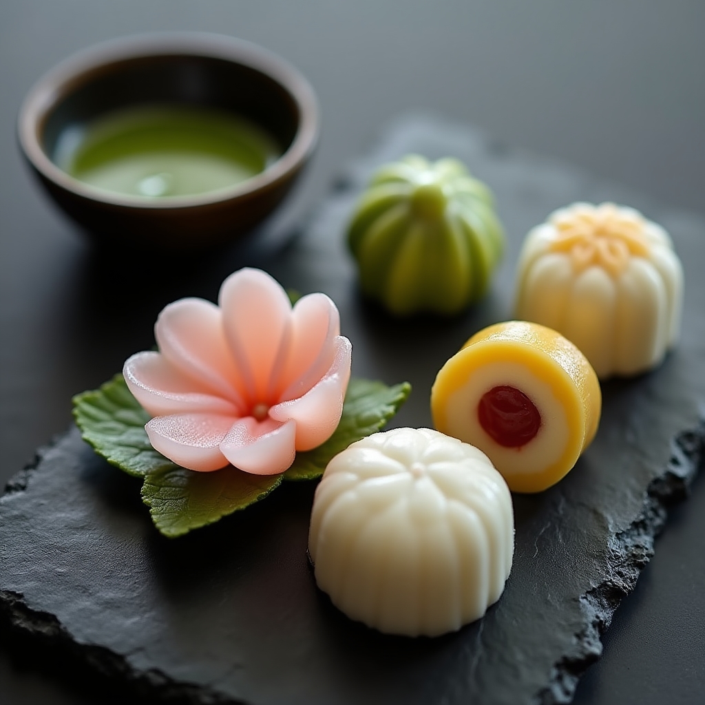 茶道に添える和菓子の美しい盛り付け